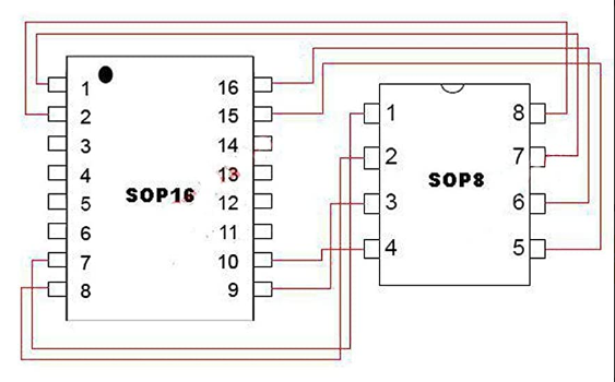 Wiring diagram SOIC8-SOIC16